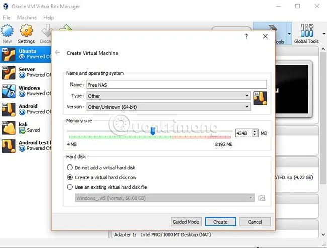 Bagaimana untuk memasang FreeNAS VM pada VirtualBox