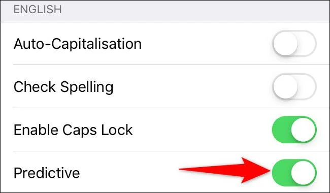 iPhoneでテキスト予測をオンにする方法