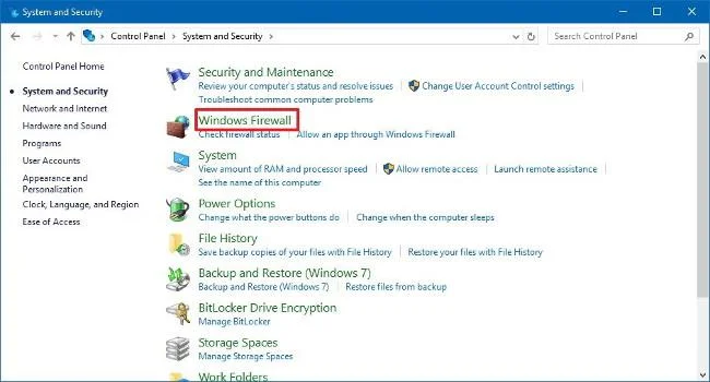 Arahan untuk mengendalikan dan membetulkan masalah firewall dalam Windows 10
