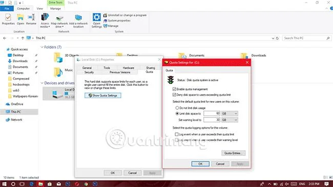Windows'un yavaşlamasını önlemek için disk alanında uyarı sınırlarını ayarlama talimatları