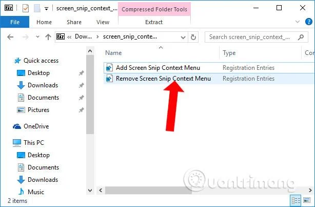Windows 10 sağ tıklama menüsüne Ekran Alıntısı nasıl eklenir