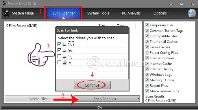 Bersihkan dan optimumkan Windows dengan System Ninja