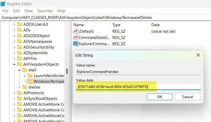Hoe u de optie Permanent verwijderen kunt toevoegen aan het contextmenu van Windows 11/10