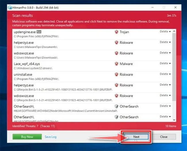 Alih keluar sepenuhnya perisian hasad (perisian hasad) pada komputer Windows 10
