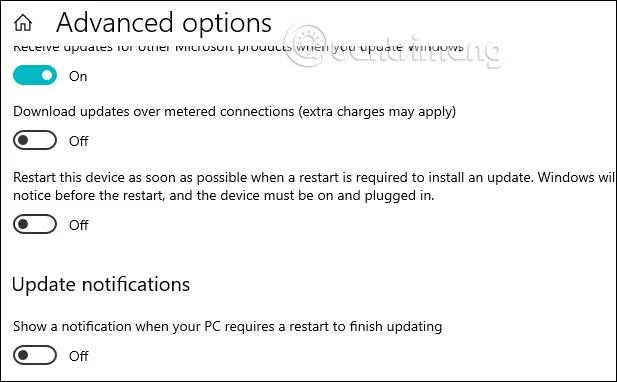 Güncellemeden sonra Windows 10 bilgisayarını yeniden başlatmak için bildirim nasıl kapatılır