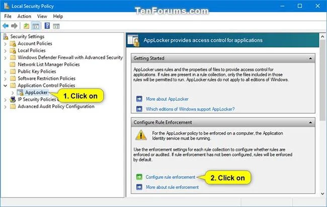 Yürütülebilir dosyaların Windows 10'da çalışmasına izin vermek veya engellemek için AppLocker nasıl kullanılır?