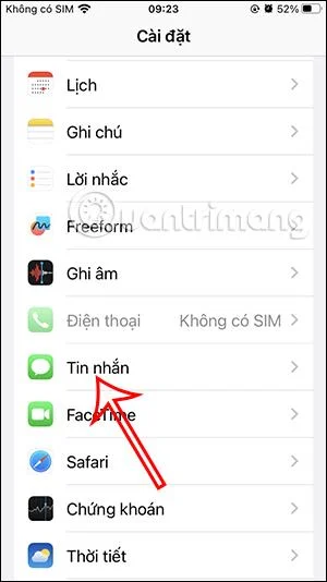 Arahan untuk mematikan pemberitahuan baca iMessage