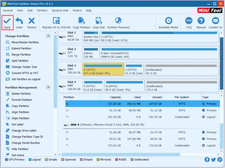 Bagaimana untuk menggabungkan partition cakera keras pada Windows 10 tanpa kehilangan data