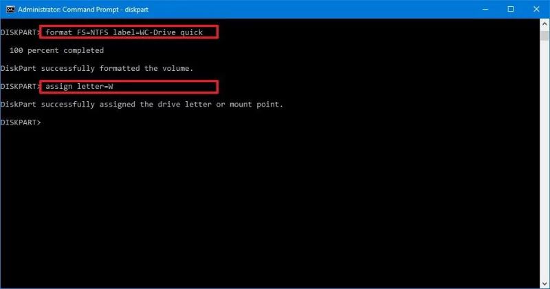 Gunakan DiskPart untuk memformat dan membersihkan pemacu keras mudah alih pada Windows 10