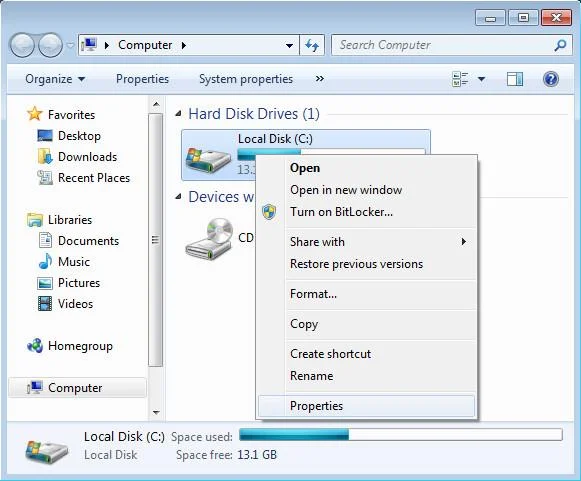 Bagaimana untuk mendayakan/lumpuhkan tab Keselamatan fail dan folder pada Windows?