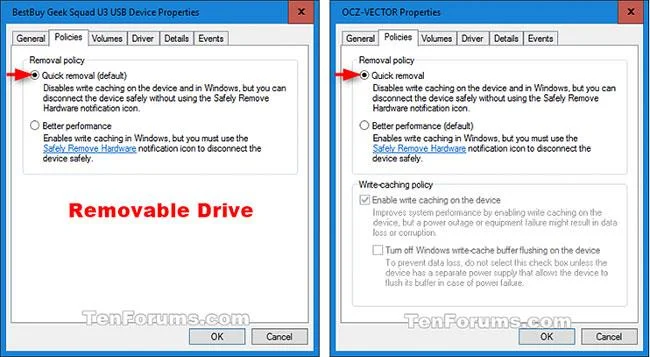如何在 Windows 10 中停用磁碟寫入快取