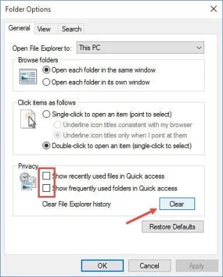 จะลบประวัติการค้นหาโฟลเดอร์และไฟล์ใน Windows Explorer ได้อย่างไร
