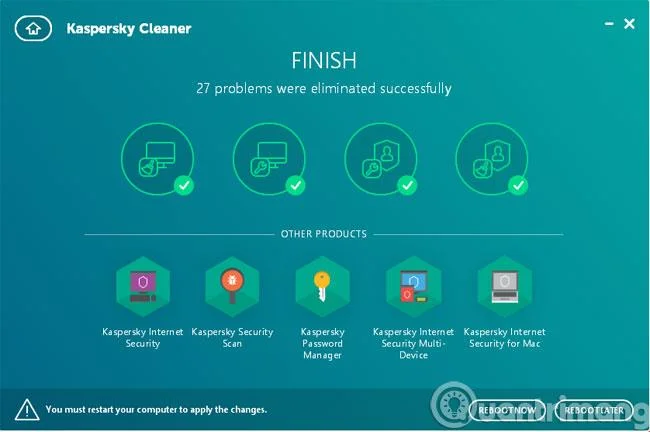 Instructions pour nettoyer et optimiser le système avec Kaspersky Cleaner