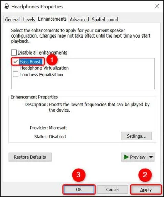 Hoe u de Bass Boost-functie in Windows 11 inschakelt
