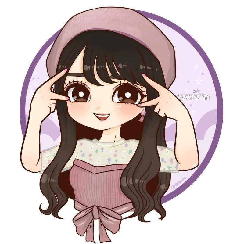 Awatar Chibi, uroczy awatar, piękny awatar Chibi
