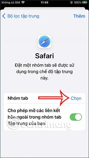Bagaimana untuk menetapkan kumpulan tab Safari untuk mengakses dalam mod Fokus iPhone
