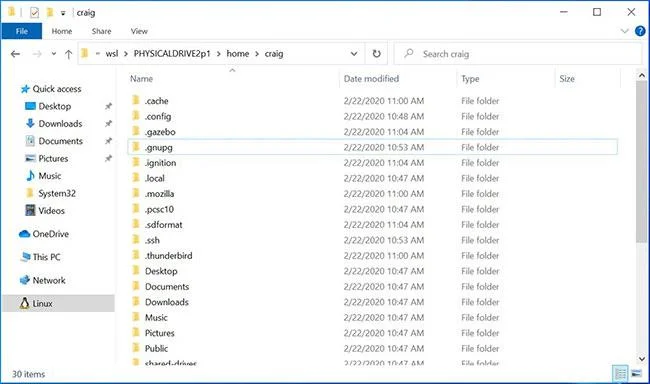 Windows 10 で WSL2 を使用して Linux ファイル システムをマウントする方法