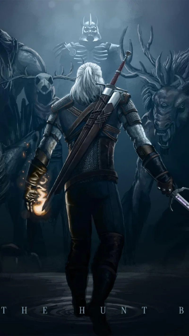 Kertas dinding The Witcher untuk telefon, kertas dinding The Witcher untuk telefon