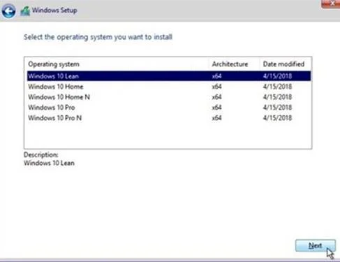 Schnelle Erfahrung mit Windows 10 Lean Edition