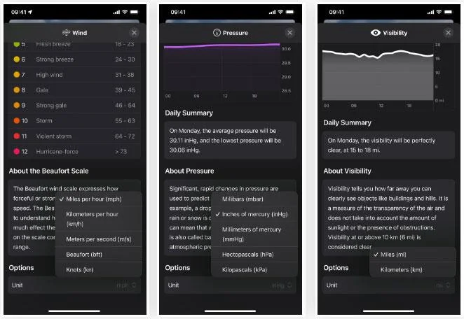 iOS 17のWeather天気アプリの新機能