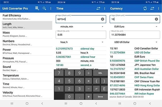 3 apl penukaran unit ukuran teratas untuk Android