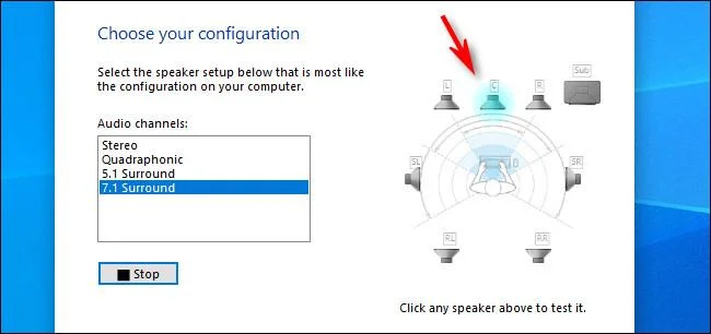 Windows 10'da surround hoparlörler nasıl test edilir