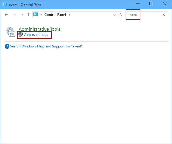 Bagaimana untuk mengakses Event Viewer dalam Windows 10