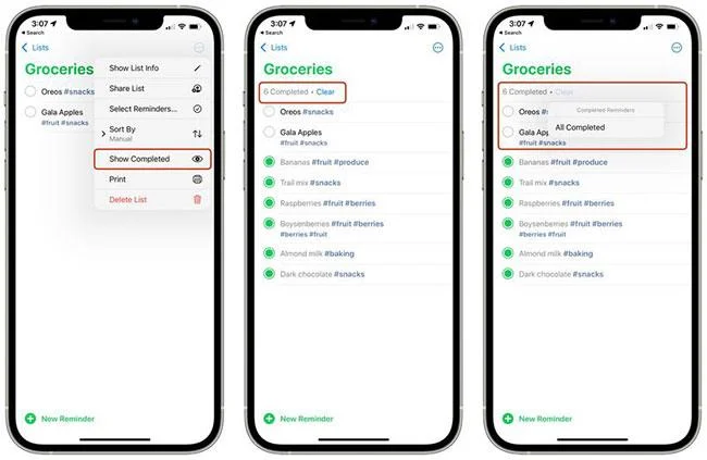 Perkara baharu dalam apl Nota dan Peringatan pada iOS 15