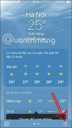 Cara menghidupkan makluman cuaca buruk pada iPhone