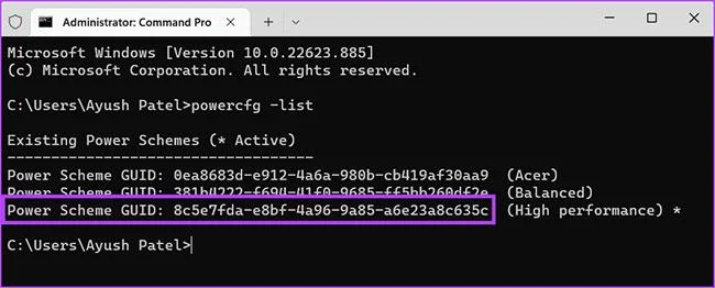 Windows 11'de Güç planı nasıl dışa aktarılır/içe aktarılır