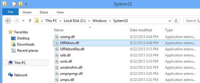 Windows 8'de Şerit arayüzünü kaldırma talimatları