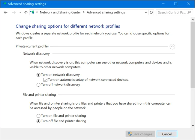 Bagaimanakah Rangkaian Peribadi dan Rangkaian Awam pada Windows berbeza?
