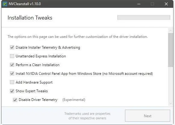 Personnalisez les paramètres du pilote NVIDIA avec NVCleanstall