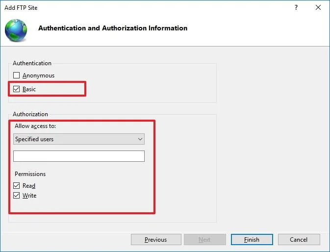 Arahan untuk menyediakan dan mengurus Pelayan FTP pada Windows 10
