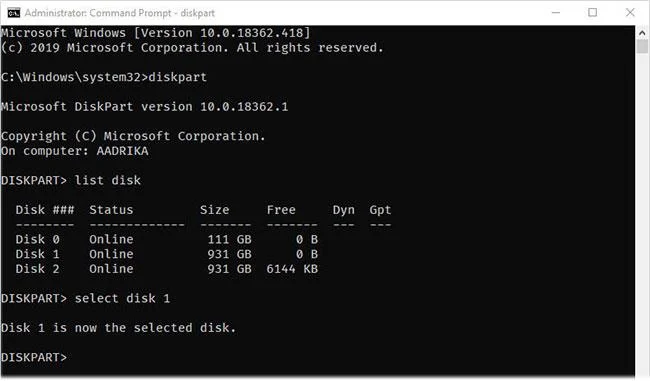 Bagaimana untuk memanjangkan partition menggunakan arahan diskpart