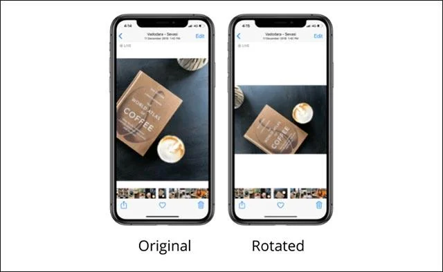 iPhoneおよびiPadで画像を回転する方法