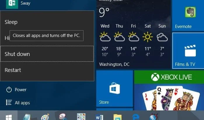 Pintasan untuk memulakan Windows 10 dalam mod Hibernate atau matikan dengan cepat