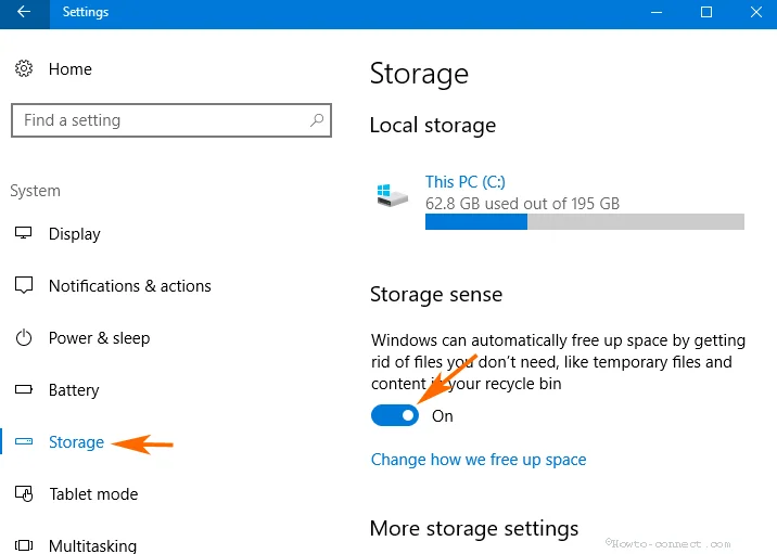 Kosongkan ruang kosong pada Windows 10 secara automatik selepas 30 hari