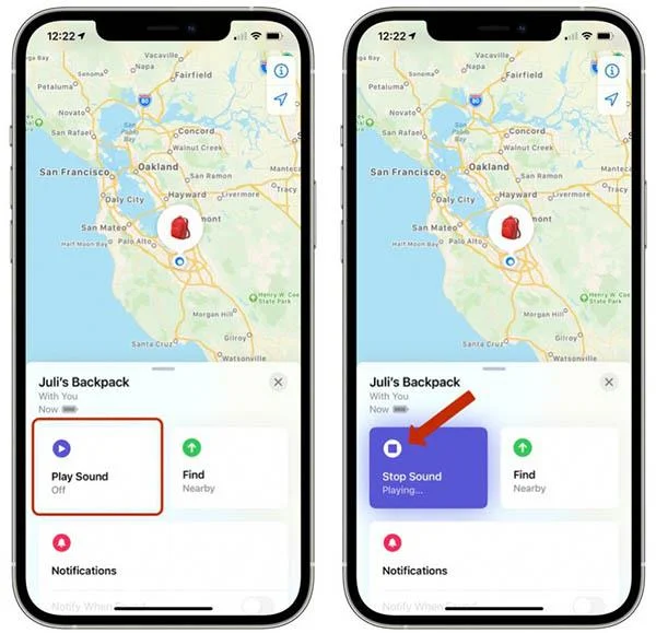 Cara memainkan bunyi pada AirTag