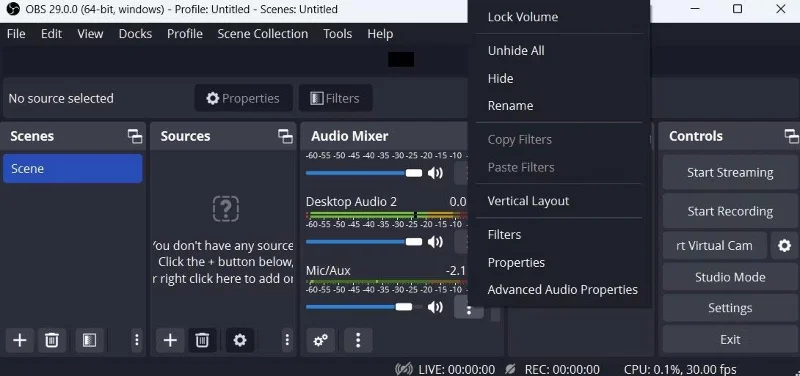 Fout opgelost waarbij OBS Studio geen audio kan opnemen op Windows 11