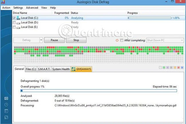 Perisian defragmentasi cakera keras berkualiti