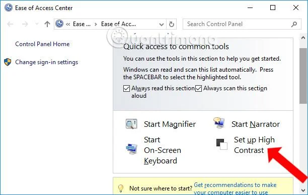 Configurer un contraste élevé sous Windows