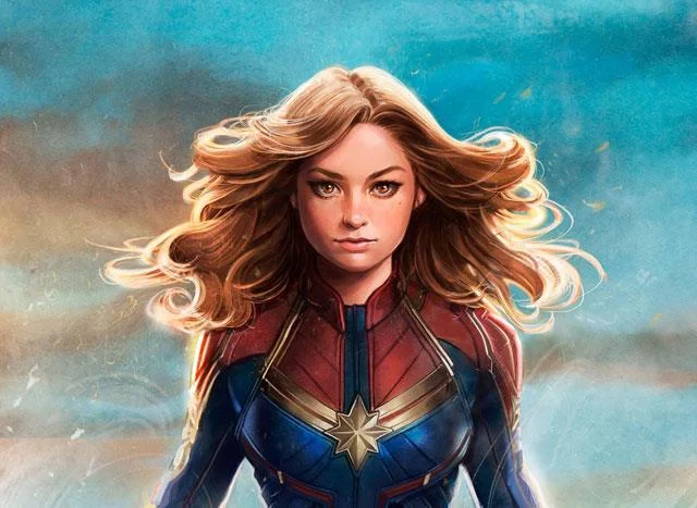 Set kertas dinding Kapten Marvel resolusi tinggi untuk komputer