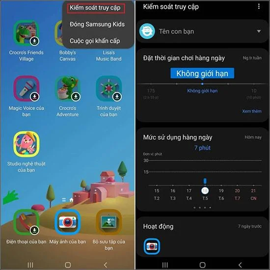 Cómo utilizar el modo Samsung Niños