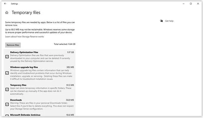 7 fail dan folder Windows boleh padam untuk mengosongkan ruang