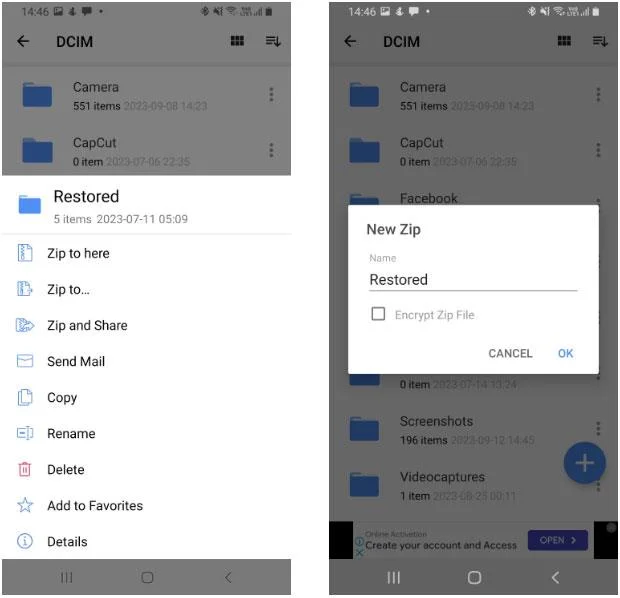 Cara membuat fail ZIP pada Android