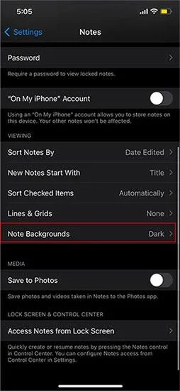 Bagaimana untuk menukar warna latar belakang nota pada iOS