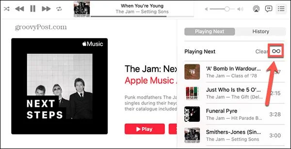 Bagaimana untuk mematikan main balik muzik automatik pada Apple Music