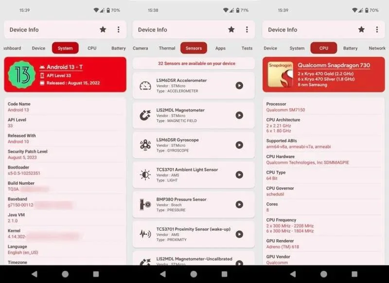 Cara menyemak versi Android dan spesifikasi telefon lain