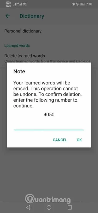 Bagaimana untuk memadam sejarah papan kekunci pada Android